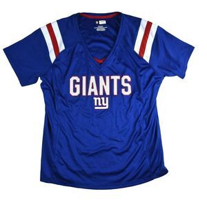 NFL Team New York Giants Jersey Tee XL Brand New Women's Vintage Style Glitter